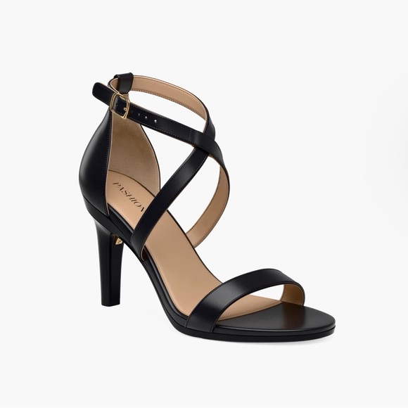 Pashion Women’s convertible Black Strappy Women's heels. Leather straps, US7 - Picture 5 of 6